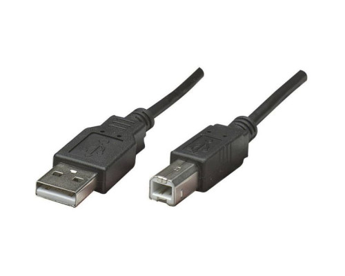 Manhattan 393829 Hi-Speed USB Device Cable, A Male / B Male, 3 m (10 ft.), Black