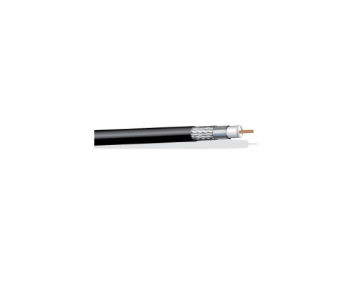 West Penn 821BK1000 Solid RG11/U Type CATV Coaxial Cable, Black, 1000'