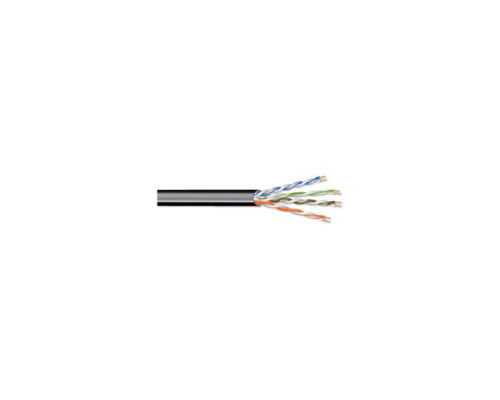 West Penn 4246OSPBK2000 4 Pair 23 AWG SLD Category 6 PVC, Black, 2000 Feet