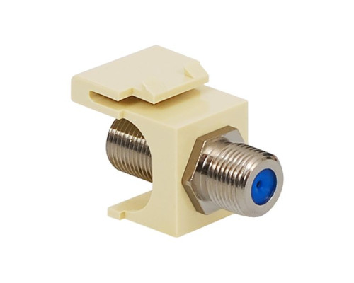 ICC IC107B9FAL Nickel Plated F-Type Female to Female Module Almond