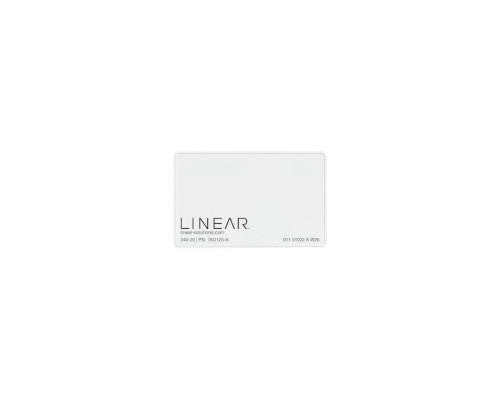 Linear 830-0040C Credential, ISO Card, HID 125kHz Proximity Support, Custom, 25 Pack