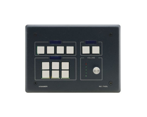 Kramer RC-74DL-G 12−Button Master Room Controller with Digital Volume Knob