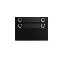 Urmet 1168-24 Front Panel with 4 Buttons Over 2 Rows, Alpha, Black