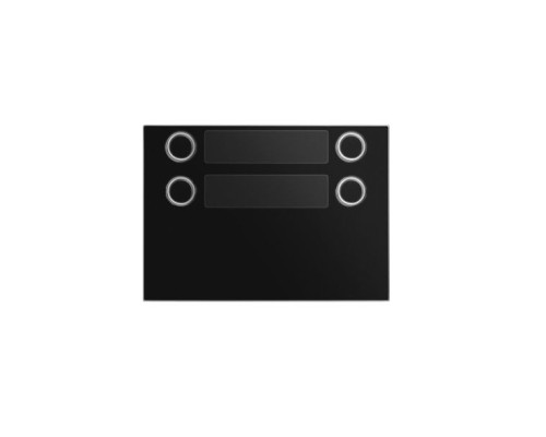 Urmet 1168-24 Front Panel with 4 Buttons Over 2 Rows, Alpha, Black