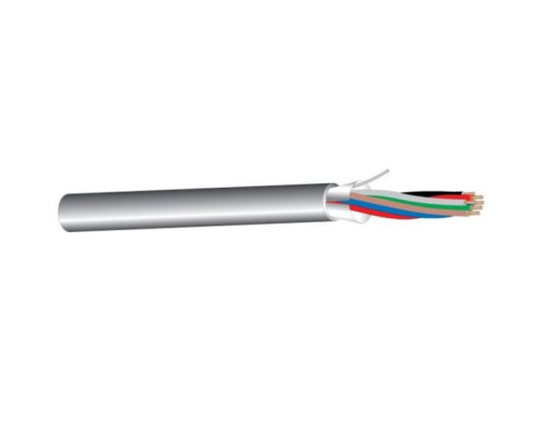 West Penn 3281GY0500 7 Conductor 18 AWG Shielded CMR Cable, 500', Gray