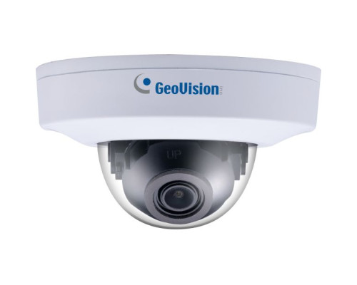 Geovision 115-TFD4800-0010 GV-TFD4800 4MP H.265 Super Low Lux WDR Pro IR Mini Fixed IP Dome Camera with 2.8mm Lens