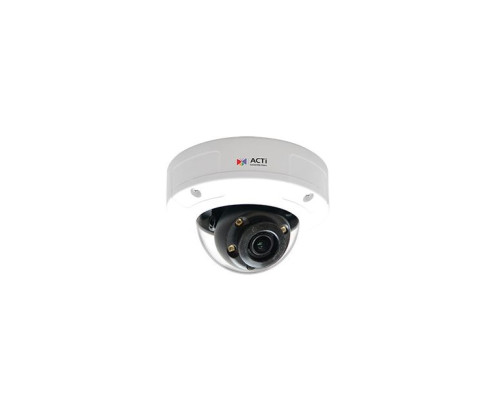 ACTi A88-B 3 Megapixel Outdoor IR Network Mini Dome Camera, Installation Cable at Back, 2.8-8mm Lens