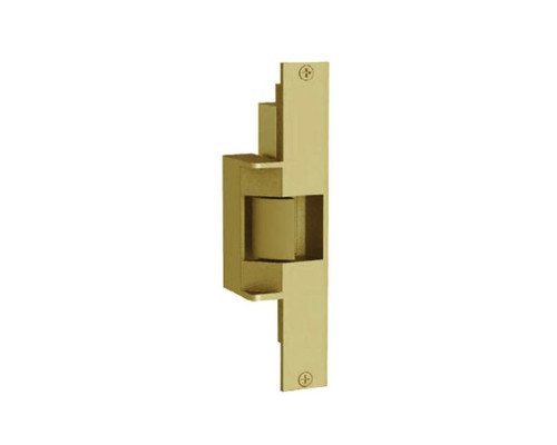 Folger Adam 310-2-3-4-24D-606-LCBMA Fail Secure Electric Strike with Latchbolt and Locking Cam Monitor in Satin Brass