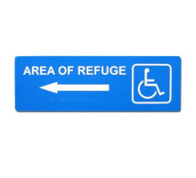 Alpha RSN7047L Refuge Arrow Sign-Left-Blue