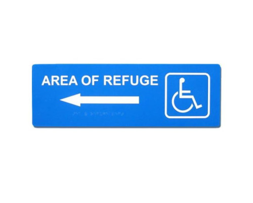 Alpha RSN7047L Refuge Arrow Sign-Left-Blue