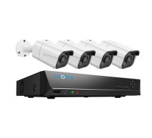 Reolink RLK8-800B4 4K 8MP Ultra HD 4 Bullet Outdoor Security Camera System with 8-Channel NVR, 2TB HDD