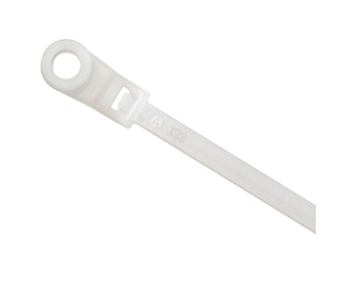 MDY Group 400790 8'' Mounting Cable Tie, 100pcs Per Bag / White Color