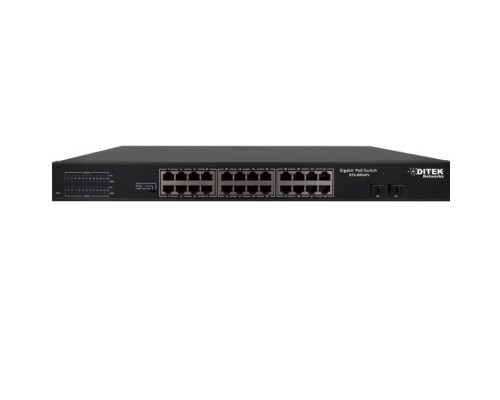 Ditek DTK-SW24PL 24 Port Gigabit Ethernet Poe+ Switch 370W