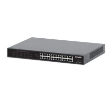 Intellinet 561891 24-Port Gigabit Ethernet PoE+ Switch with 2 SFP Ports