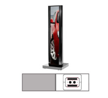 Peerless-AV KIP586-2LG-S-DISP Two-Sided Ultra Stretch Portrait Kiosk for the LG Ultra Stretch Signage 86BH5C Displays, Silver