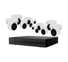 Hikvision EKI-K164T412 16-Channel NVR 4TB with 12 x 4MP Outdoor Turret Cameras, 2.8mm Lens