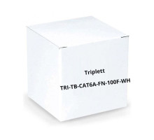 Triplett TRI-TB-CAT6A-FN-100F-WH Professional Grade, High Performance, Certified 10Gbps CAT6A S/STP 26AWG Ethernet Patch Cables, 100', White, 2 Per Pack