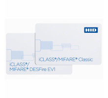 HID 2323JKGGMNM 232x iCLASS + MIFARE DESFire EV1 Smart Cards, Standard PVC, 32K Bits