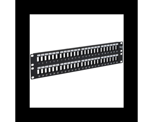 ICC IC107BP482 48-Port HD Flush Mount Blank Patch Panel, 2 RMS