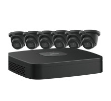 Dahua NB484E62B 8-CH NETWORK Kit 6 x 4MP, Starlight, 2.8mm Mini Black Eyeball Cameras and a 4K Network Recorder, 2TB Included