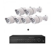 Cantek-Plus CTPK-NH41B6-4T IP Camera System w/(6) Bullet Cameras 4TB