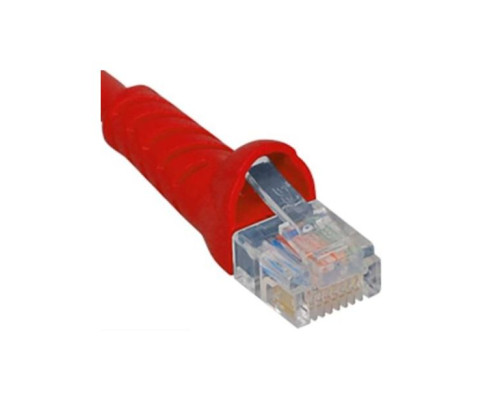 ICC ICPCSJ10RD Molded Boot Patch Cord, Red, 10 Ft.