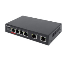 Intellinet 561686 6-Port Fast Ethernet Switch with 4 PoE Ports (1 x High-Power PoE)