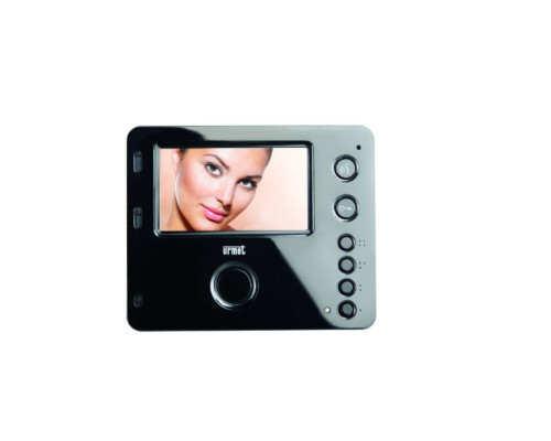 Urmet 1750-5 Mìro Hands-Free Video Door Phone, Black, 4.3” Display, 2 Voice System