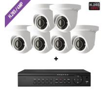 Cantek-Plus CTPK-NH41E6-4T IP Camera System w/(6) Eyeball Cameras 4TB