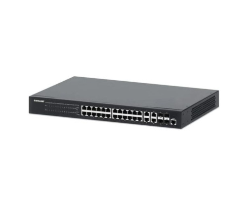 Intellinet 561426 IPS-28GM04-370W 24-Port Gigabit Ethernet PoE+ Web-Managed Switch with 4 Gigabit Combo Base-T/SFP Ports