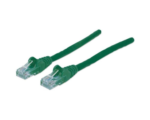 Intellinet 320641 Network Cable, Cat5e, UTP 100% Copper, RJ45 Male / RJ45 Male, 30.0 m (100 ft.), Green