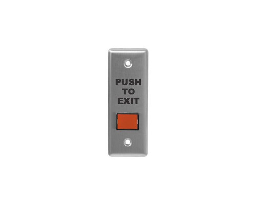 Camden Door Controls CM-310RPTE Rectangular LED Illuminated Exit Switch, Red Button, 'PUSH TO EXIT' Narrow Faceplate Graphics