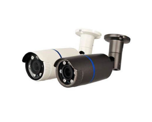 Cantek CT-HDC-IR6A-2M-2812-W 1080P HD-AHD/CVI/TVI/Analog Outdoor Bullet Camera, 2.8-12mm Lens, White