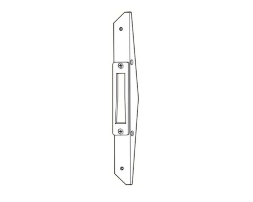 Adams Rite MS4002-112-628 Deadlock Armored Strike in Clear Anodized