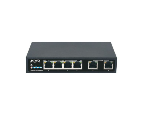 Avycon AVN-S06-2P1U04W90G 4 Ports Gigabit PoE Switch with 1 Ultra PoE Port and 2G Uplink Ports, 90W