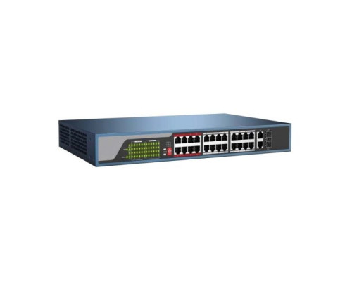 Cantek POE-SW24P-2G-440 24 Port 100Mbps Unmanaged PoE Switch