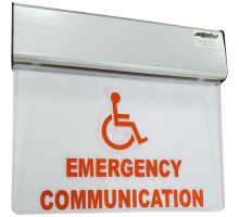 Alpha RSN7050ED 120V Emergency Communication Sign, Red, Double Sided