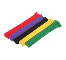 Eclipse Tools 900-098-AST Hook & Loop Cable Tie Assortment 15 pcs - 3 each color