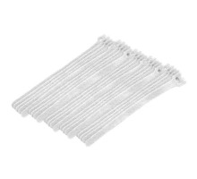 Eclipse Tools 900-098-WH Hook and Loop Cable Ties, 8' White, 25 PK