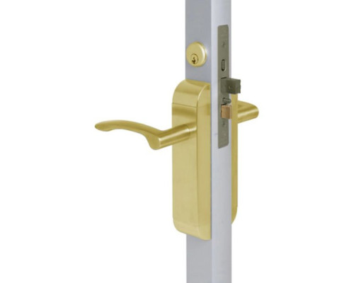 Adams Rite 2190-412-1MG-04 Dual Force Lock with Standard Flat Strike, Exterior Trim Set and 1-1/2