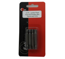 Eclipse Tools 902-378 12 Pc Jumbo Pack Assorted Flat and Phillips 1-15/16' Power Bit Set