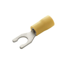 Eclipse Tools 902-433-10 Insulated Locking Spade Terminals, (Yellow) 12-10 AWG, #6 Stud, 10 Pcs