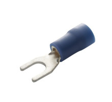 Eclipse Tools 902-455-10 Insulated Spade Terminals, (Blue) 16-14 AWG, 1/4' Stud, 10 Pcs