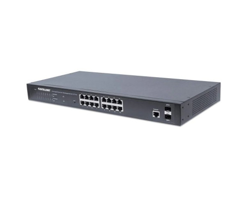 Intellinet 561198 16-Port Gigabit Ethernet PoE+ Web-Managed Switch with 2 SFP Ports