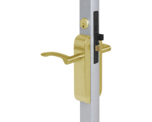 Adams Rite 2190-413-1MG-04 Dual Force Lock with Standard Flat Strike, Exterior Trim Set and 1-1/2