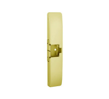 HES 9700-605-LBM Windstorm and Fire Rated Square Bolt Solution Surface Mounted Electric Strike with Latchbolt Monitor in Bright Brass