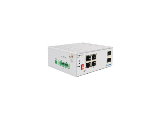 Geovision 140-APOE41W-E00 GV-APOE0410-E 4-port Gigabit 802.3at and 2-port Gigabit SFP Industrial PoE Switch