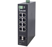 Vivotek AW-IHT-1000 10 Port Industrial 8xGE PoE + 2xGE SFP Switch