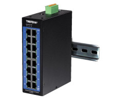 TRENDnet TI-G160i 16-Port Industrial Gigabit L2 Managed DIN-Rail Switch