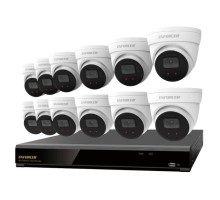 Seco-Larm DRN-K116-12 4K 16-Channel IP Camera Kit, Includes NVR (DRN-116-4TB) and 12 Cameras (EV-N2506-2W4WQ), 4TB HDD